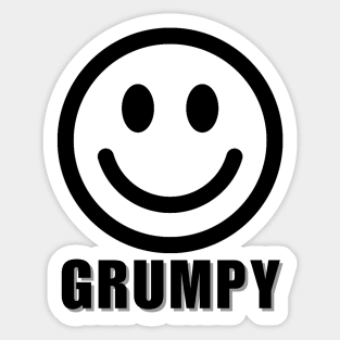 Grumpy Smiley Face Sticker